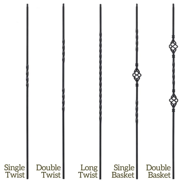 Wrought Iron Balusters Metal Spindles Iron Stair Railing   Twist Series Iron Balusters 768x768 