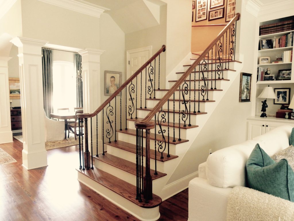 Brushed Bronze Scroll and Twist Balusters