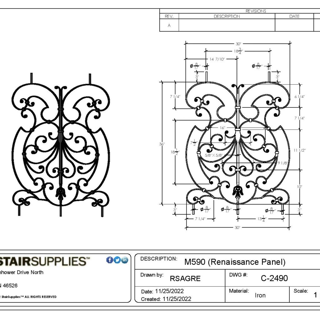 2490 Renaissance Panel - StairSupplies™