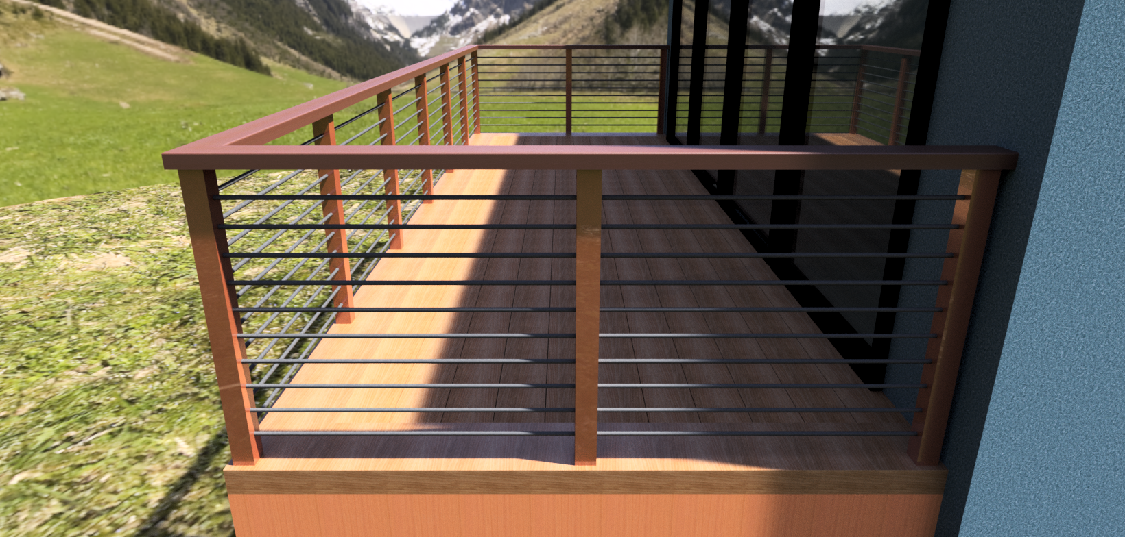 Aluminum Horizontal Bars - StairSupplies™